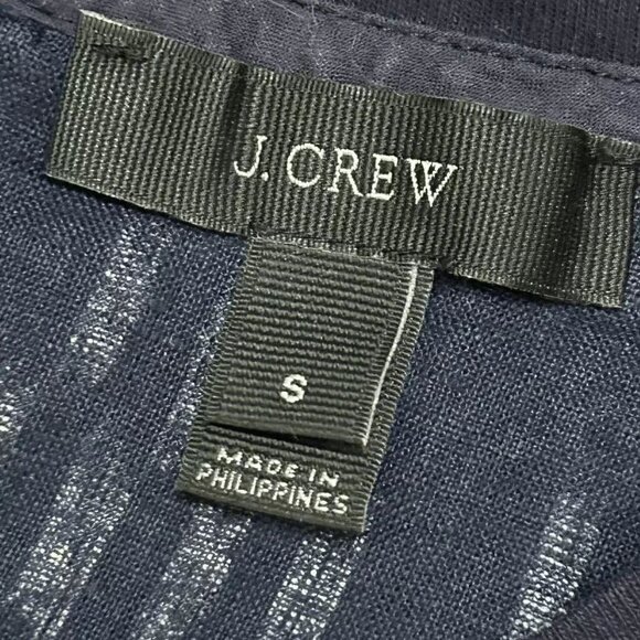 J Crew blue linen blend sleeveless top - Picture 4 of 4